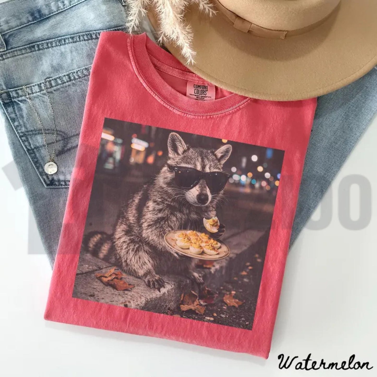 Deviled Eggs Raccoon Comfort Colors Shirt – Funny Thanksgiving Food Tee