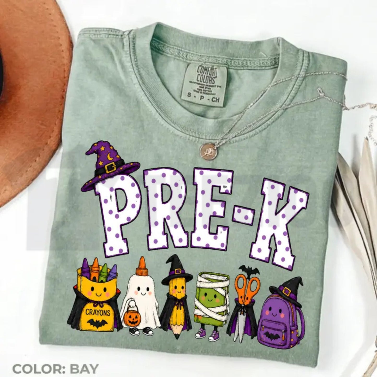 Comfort Colors Halloween Teacher Shirt – Spooky Pencil Cute Fall Classroom Tee