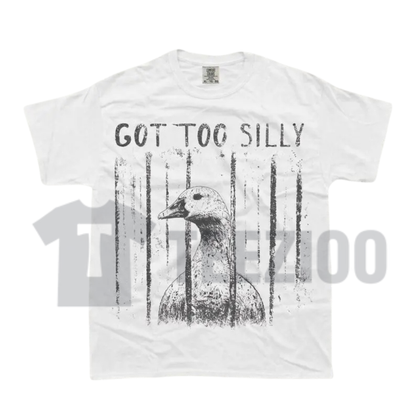 "Got Too Silly" T-Shirt – Vintage Sarcastic Cartoon Graphic Tee