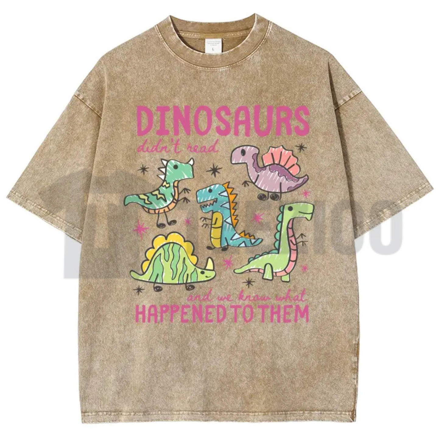 Dinosaurs Didn't Read Dino Teacher Shirt - Retro Book Reading Graphic Tee