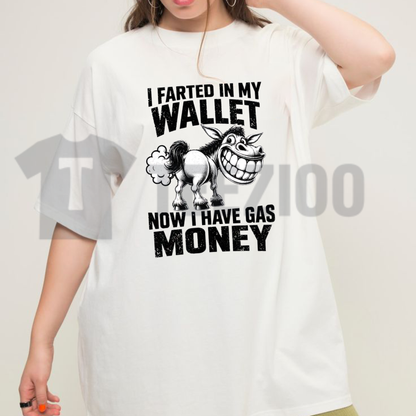 Funny Donkey Gasoline Joke Shirt - High Gas Prices Money Humor Tee