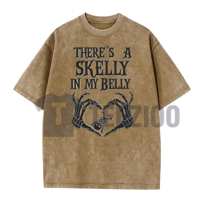 Halloween Family Announcement Shirt - Spooky Little Skeleton Reveal Graphic Tee
