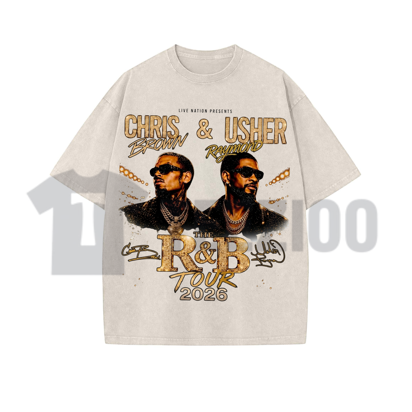 Raymond & Brown "The R&B Tour 2026 V36" Washed Shirt - Premium Acid Washed Concert Merch