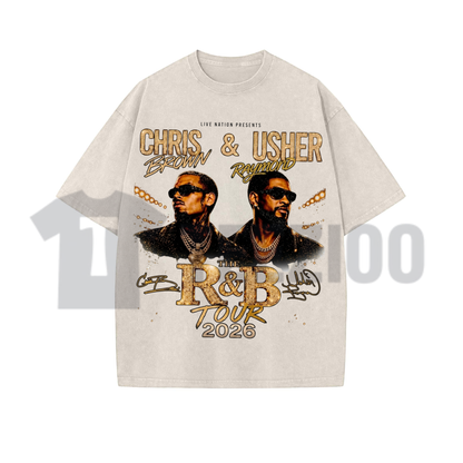 Raymond & Brown "The R&B Tour 2026 V36" Washed Shirt - Premium Acid Washed Concert Merch
