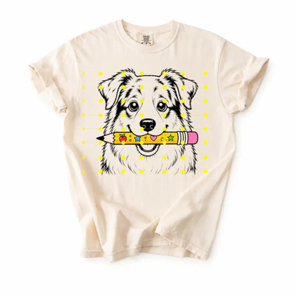 Dog Breeds Back-to-School T-Shirt - Retro First Day of School Pet Tee