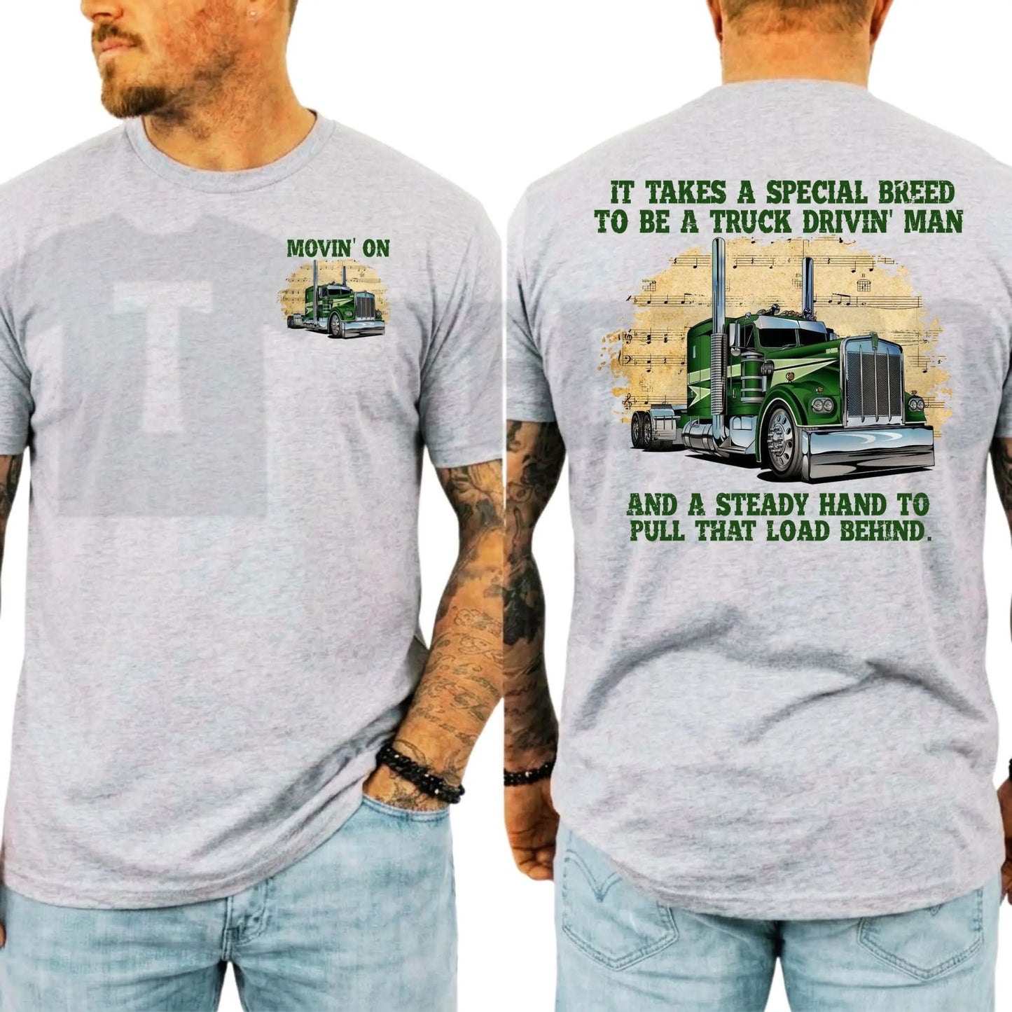 Movin On Trucker Vintage 70s TV Show Retro Big Rig Graphic T-Shirt