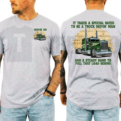 Movin On Trucker Vintage 70s TV Show Retro Big Rig Graphic T-Shirt