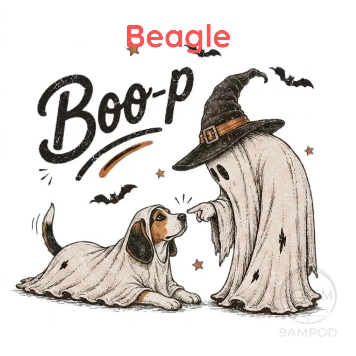 Comfort Colors® Boo-p Ghost Dog Shirt - Funny Halloween Dog Mom Graphic Tee