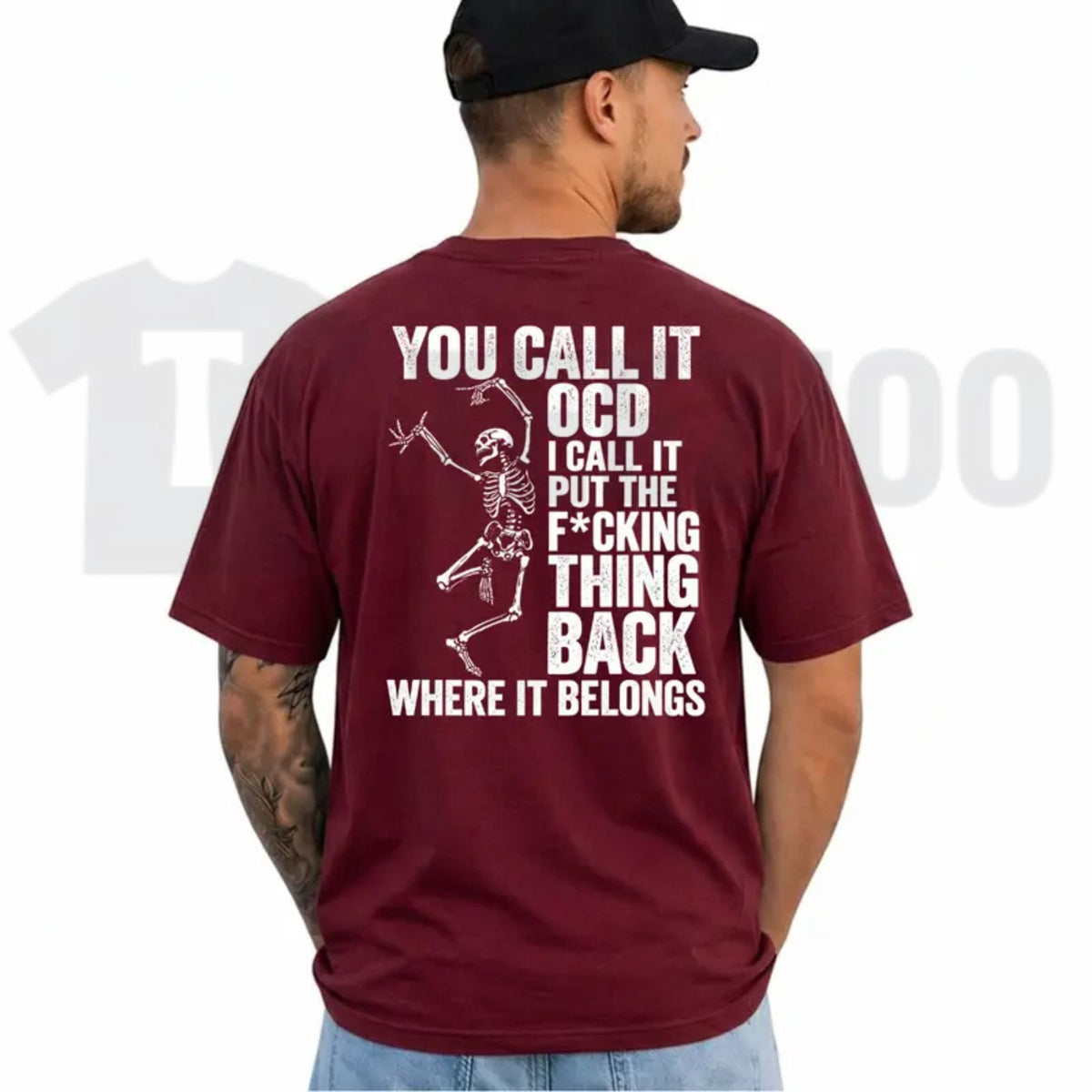 Dark Humor Skeleton Top – You Call It OCD Funny Sarcastic Graphic Apparel