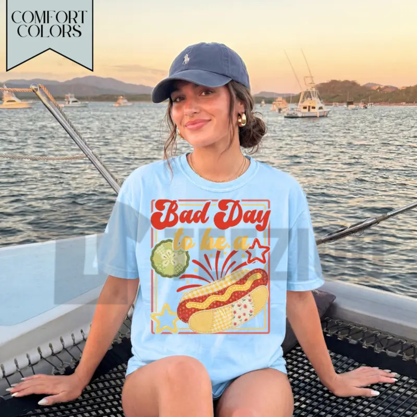 Bad Day To Be A Hot Dog Comfort Colors 4th of July Shirt