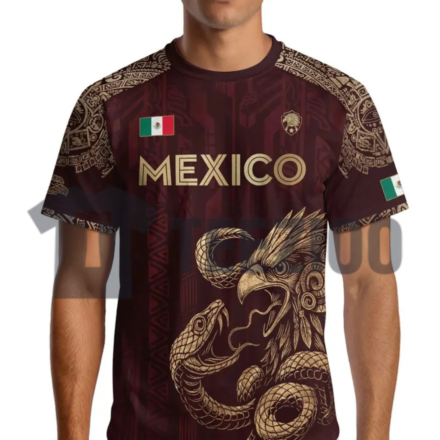 Mexico Aztec Eagle Heritage Soccer t-shirt – All Over Print Men's Football Shirt