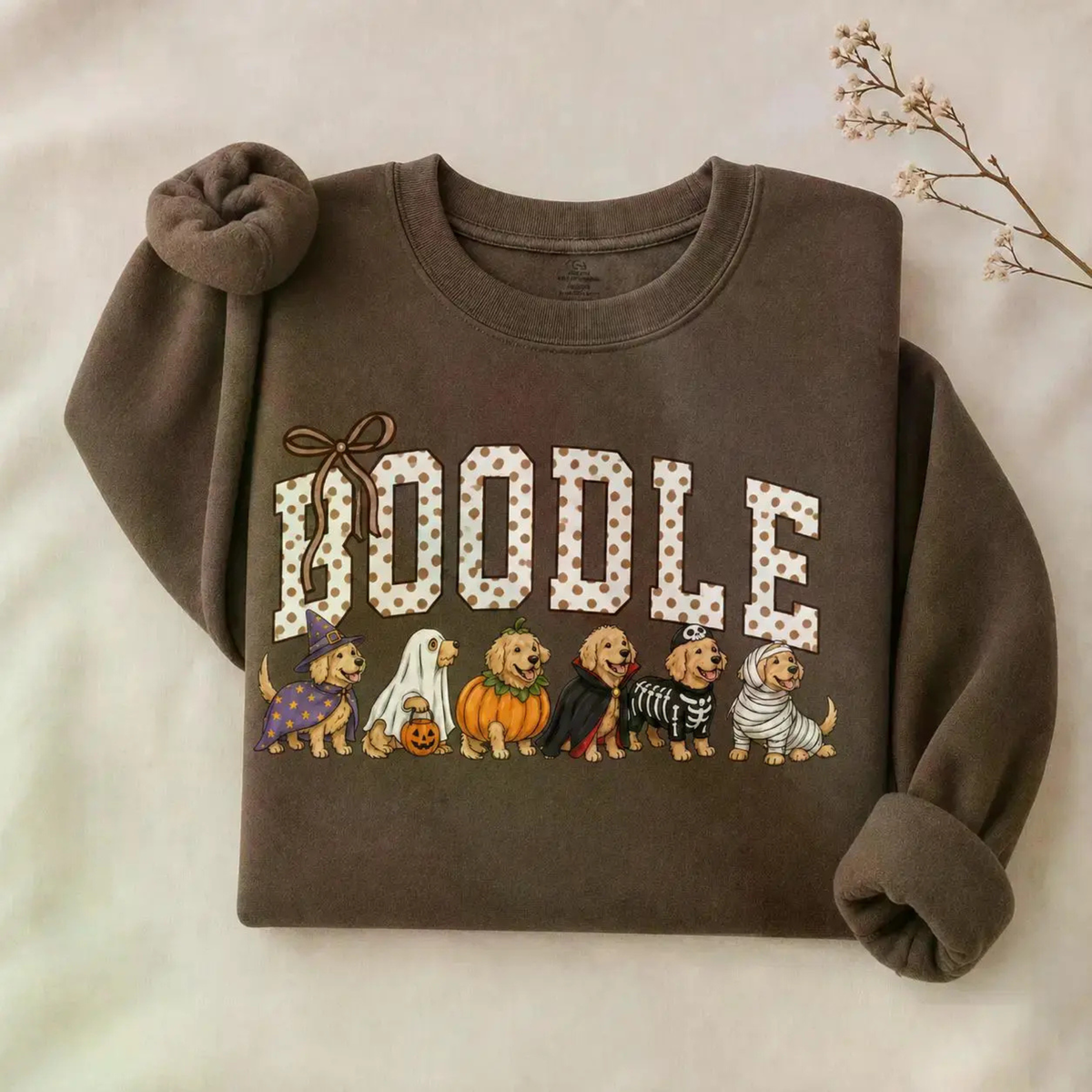 Halloween Dog Breeds Sweatshirt - Cozy Autumn Dog Mom Spooky Crewneck
