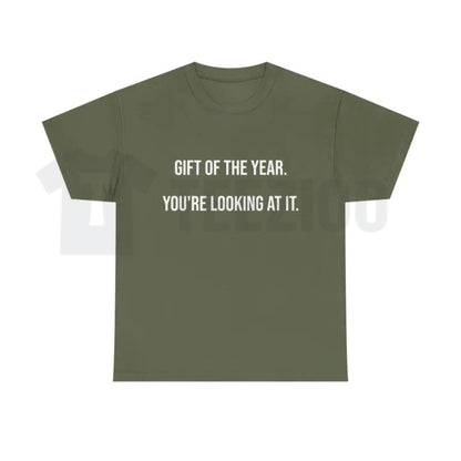 Gift Of The Year Graphic T-Shirt – Funny Father's Day Family Tee, Humorous Everyday Urban Streetwear Shirt for Men