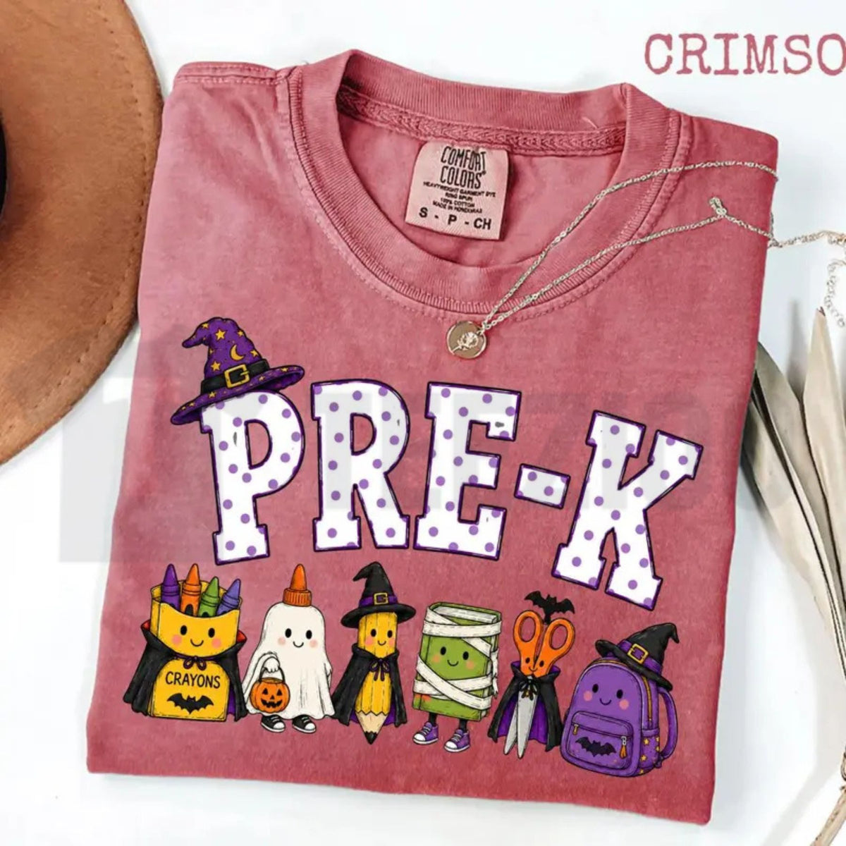 Comfort Colors Halloween Teacher Shirt – Spooky Pencil Cute Fall Classroom Tee