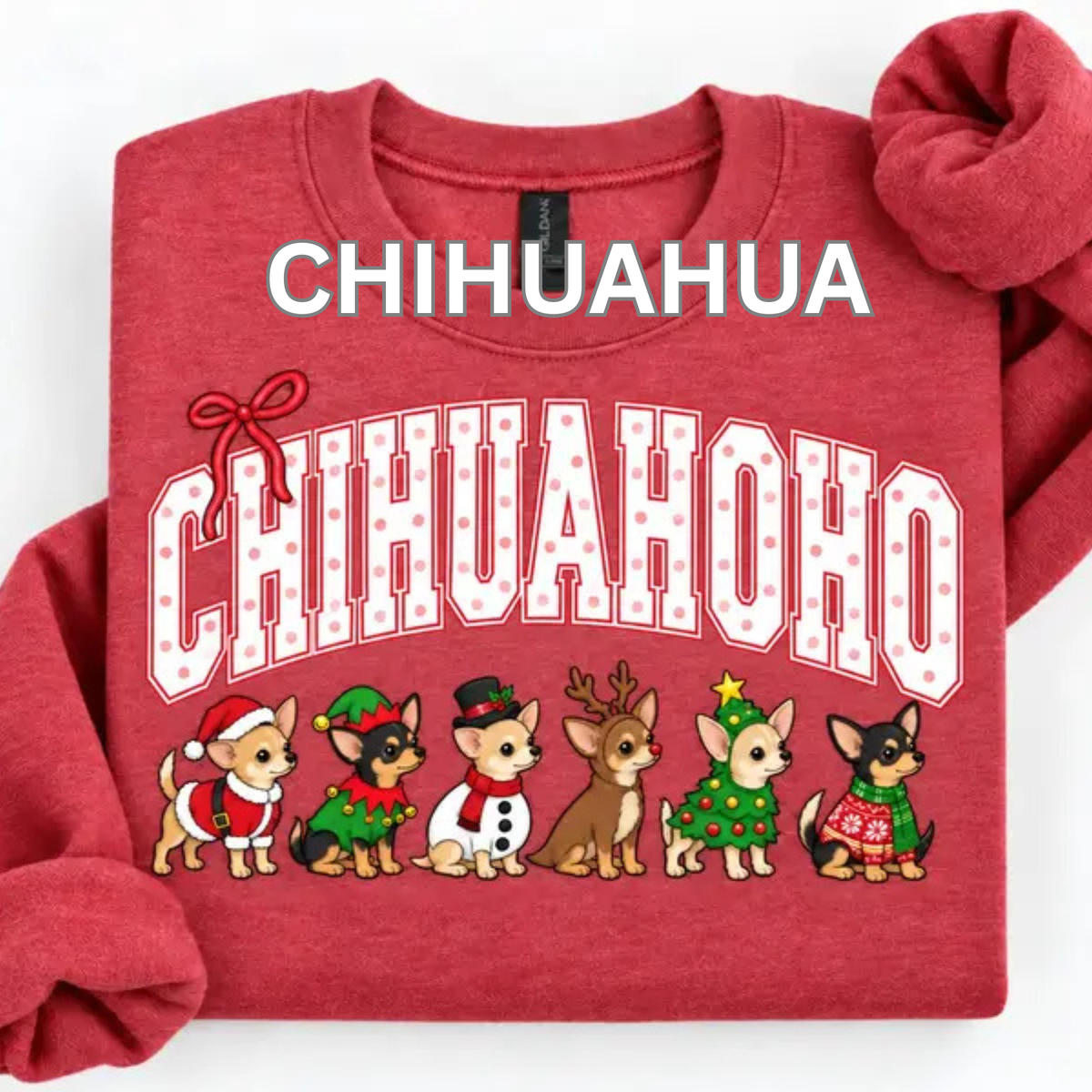 Merry Dogmas Holly Christmas Dog Sweatshirt - Vintage Santa Dog Lover Crewneck