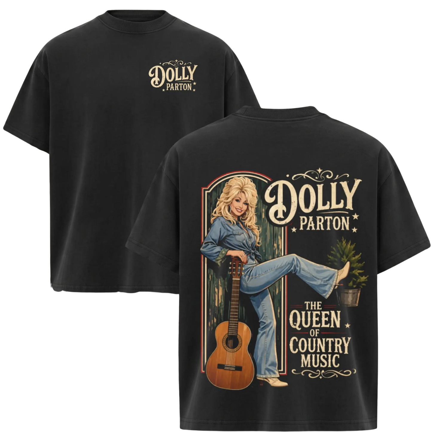 Vintage Dolly Parton Graphic Tee - 80s Country Music Queen Merch Shirt