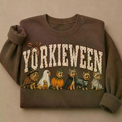 Halloween Dog Breeds Sweatshirt - Cozy Autumn Dog Mom Spooky Crewneck