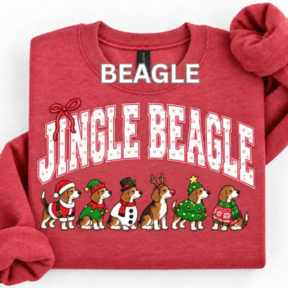 Merry Dogmas Holly Christmas Dog Sweatshirt - Vintage Santa Dog Lover Crewneck