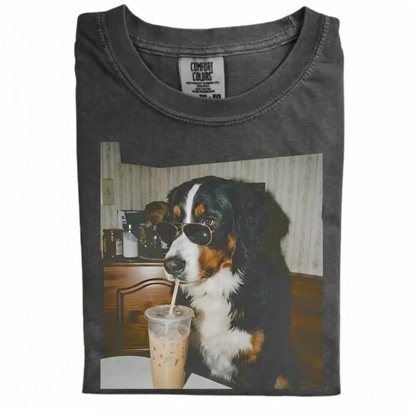 Dog Iced Coffee Tee – Vintage 90s Funny Edgy Dog Meme Shirt