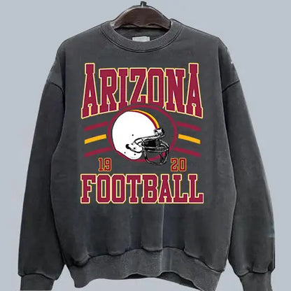 Retro Football Fan Crewneck – Oversized 90s Sports Graphic Pullover
