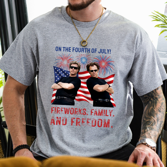 Boats Hoes and Freedom Funny T-Shirt - Teezioo