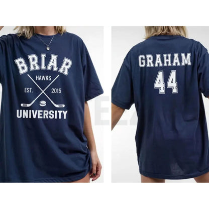 Briar U Hockey T-Shirt – Vintage Off-Campus Book Club Tee - Teezioo
