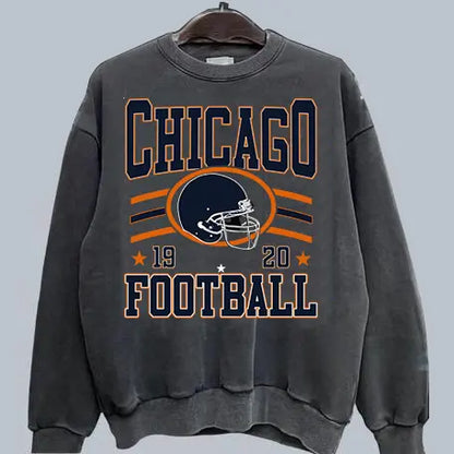 Retro Football Fan Crewneck – Oversized 90s Sports Graphic Pullover
