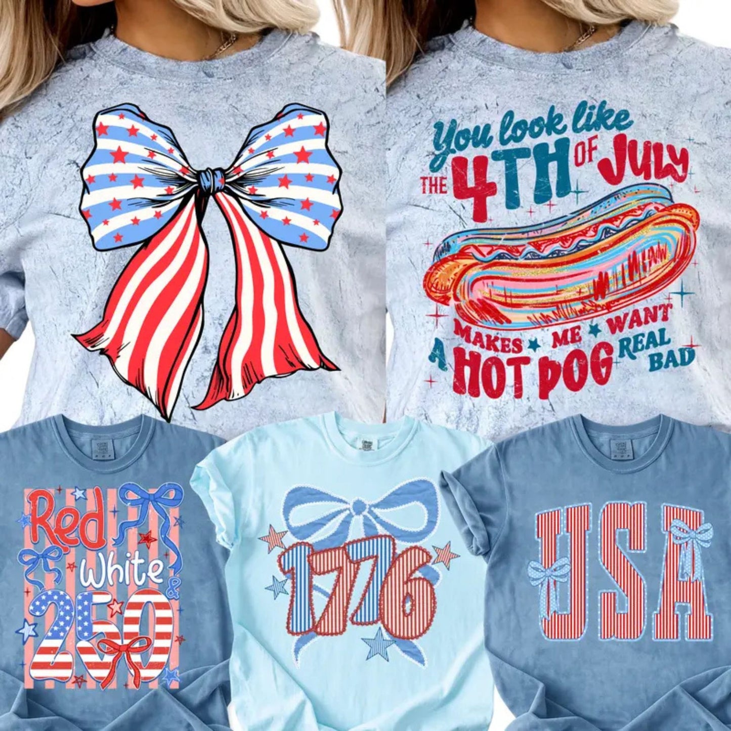 Comfort Colors® America 250 Years T-Shirt – Floral USA Stripe Graphic Tee, Retro July 4th Oversized Shirt, Semiquincentennial 1776–2026 Celebration Top - Teezioo