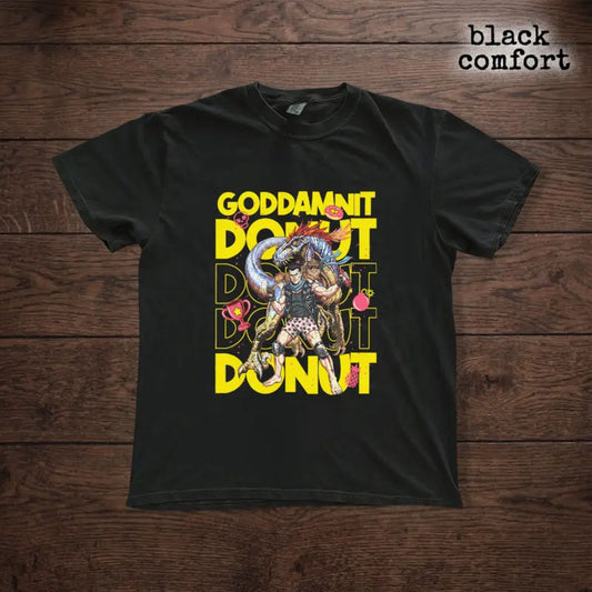 Comfort Colors Goddamnit Donut T-Shirt – Funny Sci-Fi Action Graphic Tee, Vintage Humor Shirt for Men & Women - Teezioo
