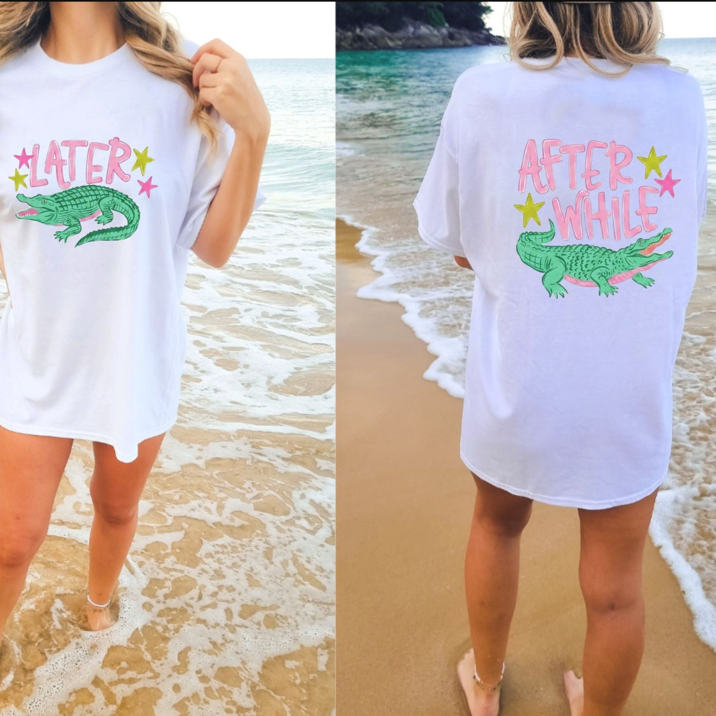 Comfort Colors Later Gator After While Crocodile T-Shirt – Retro Alligator Graphic Tee, Funny Summer Animal Shirt, Florida Vibes Top - Teezioo