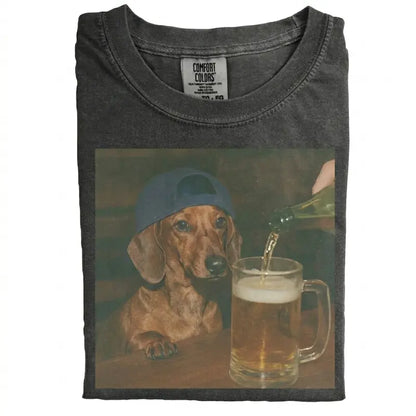 Dog Beer Tee – Vintage 90s Edgy Dog Meme Shirt