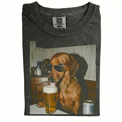 Custom Dog Breeds Drinking Beer T-Shirt