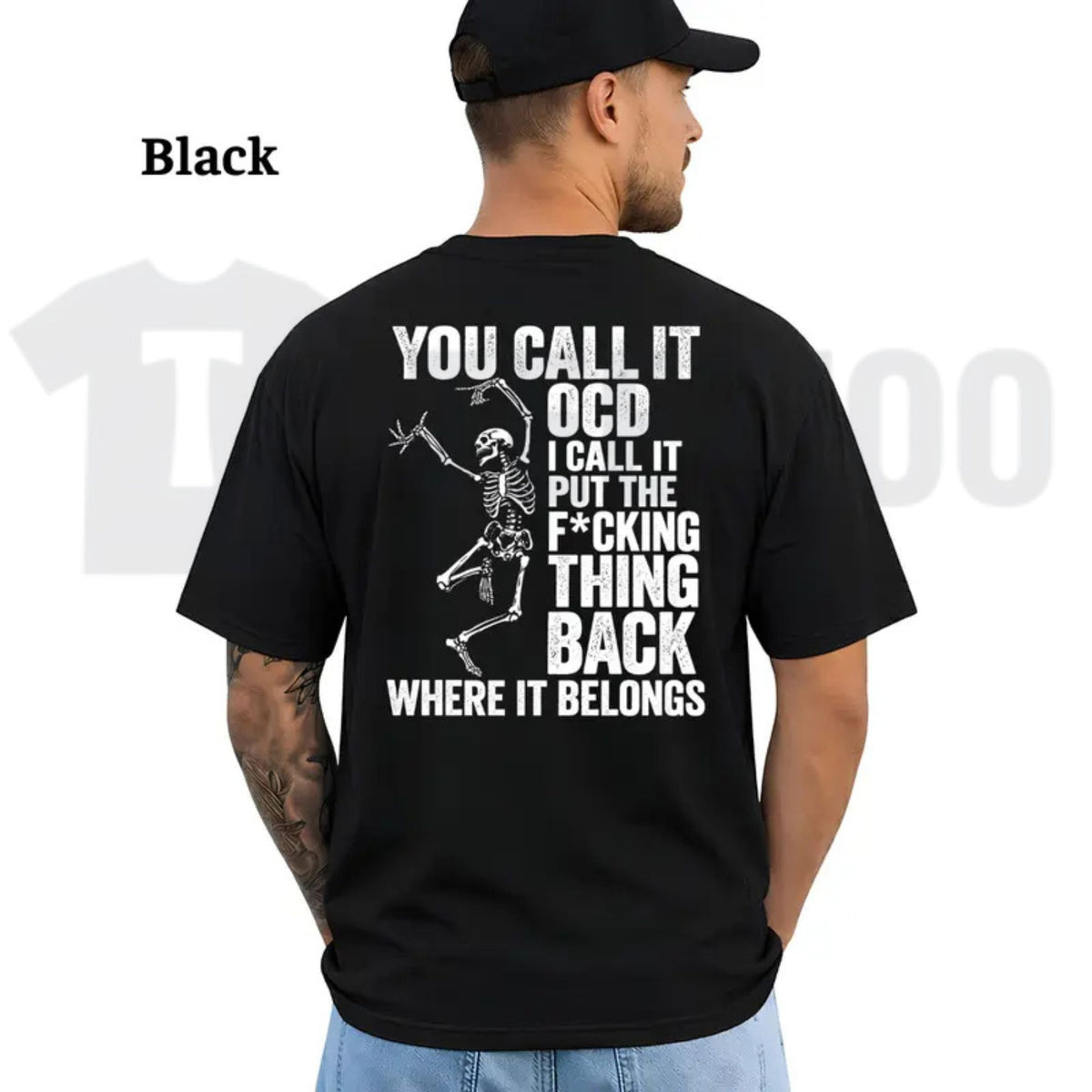 Dark Humor Skeleton Top – You Call It OCD Funny Sarcastic Graphic Apparel - Teezioo