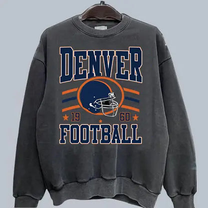 Retro Football Fan Crewneck – Oversized 90s Sports Graphic Pullover