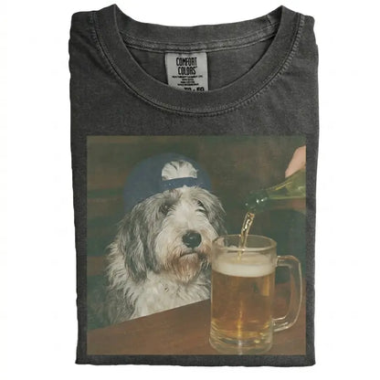 Dog Beer Tee – Vintage 90s Edgy Dog Meme Shirt