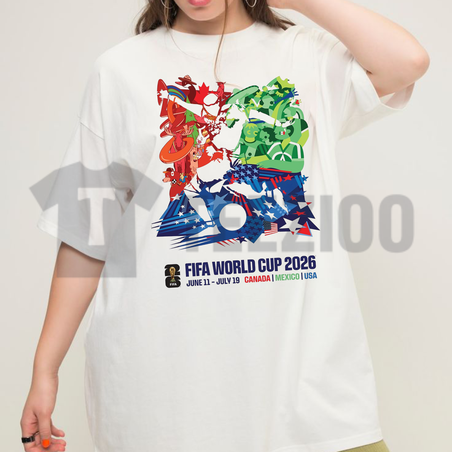 FIFA World Cup 2026 Event Poster Tee – Official Tournament Graphic Shirt - teezioo