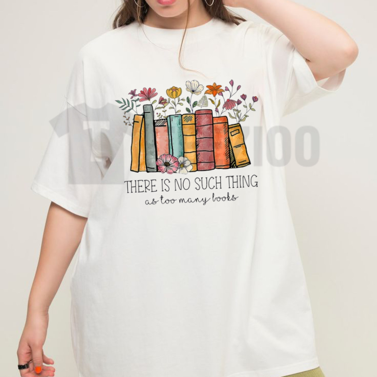 Floral Book Top – Bookworm Librarian Gift Graphic Apparel - teezioo
