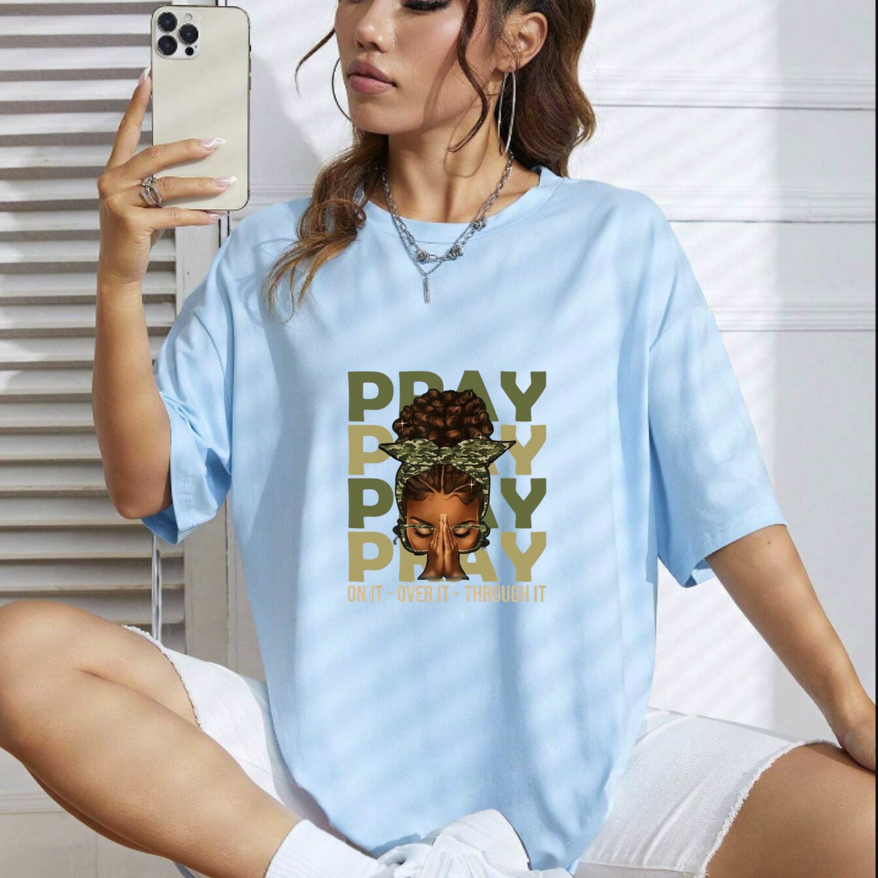 Fortify Your Faith T-Shirt – Inspirational Christian Graphic Tee, Afro Woman Design, Unisex Cotton Shirt - Teezioo