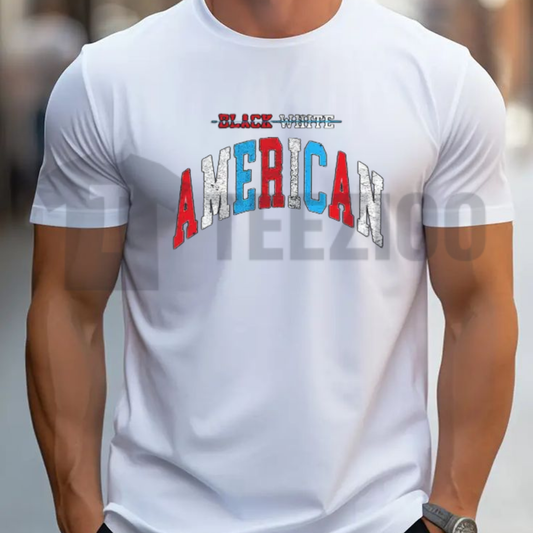 Front view of American Urban Heavy Day Graphic Tee styled as a gym pump cover - teezioo

