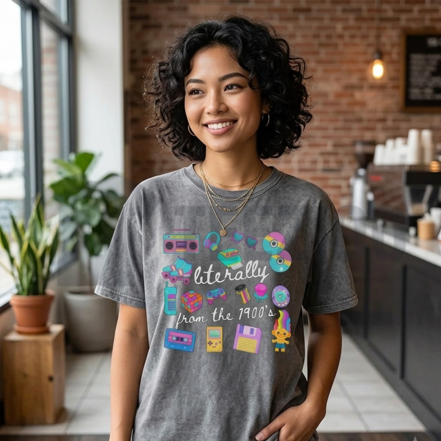 Front view of Literally From The 1900s T-Shirt in a clean casual streetwear style - teezioo