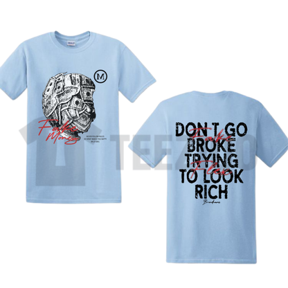 Front view of Manfinity EMRG $100 Bill Front & Back Print Oversized T-Shirt styled in a street fashion outfit - teezioo