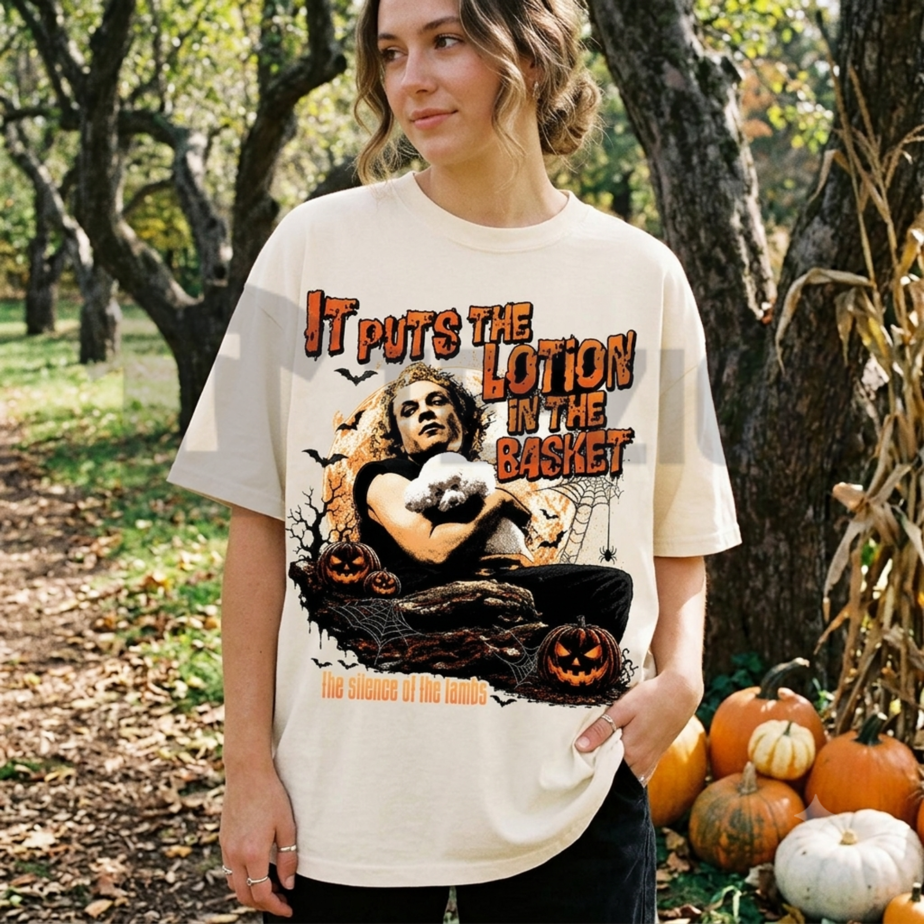 Front view of Silence Of The Lambs Hannibal Lecter Vintage Horror Movie Shirt - teezioo