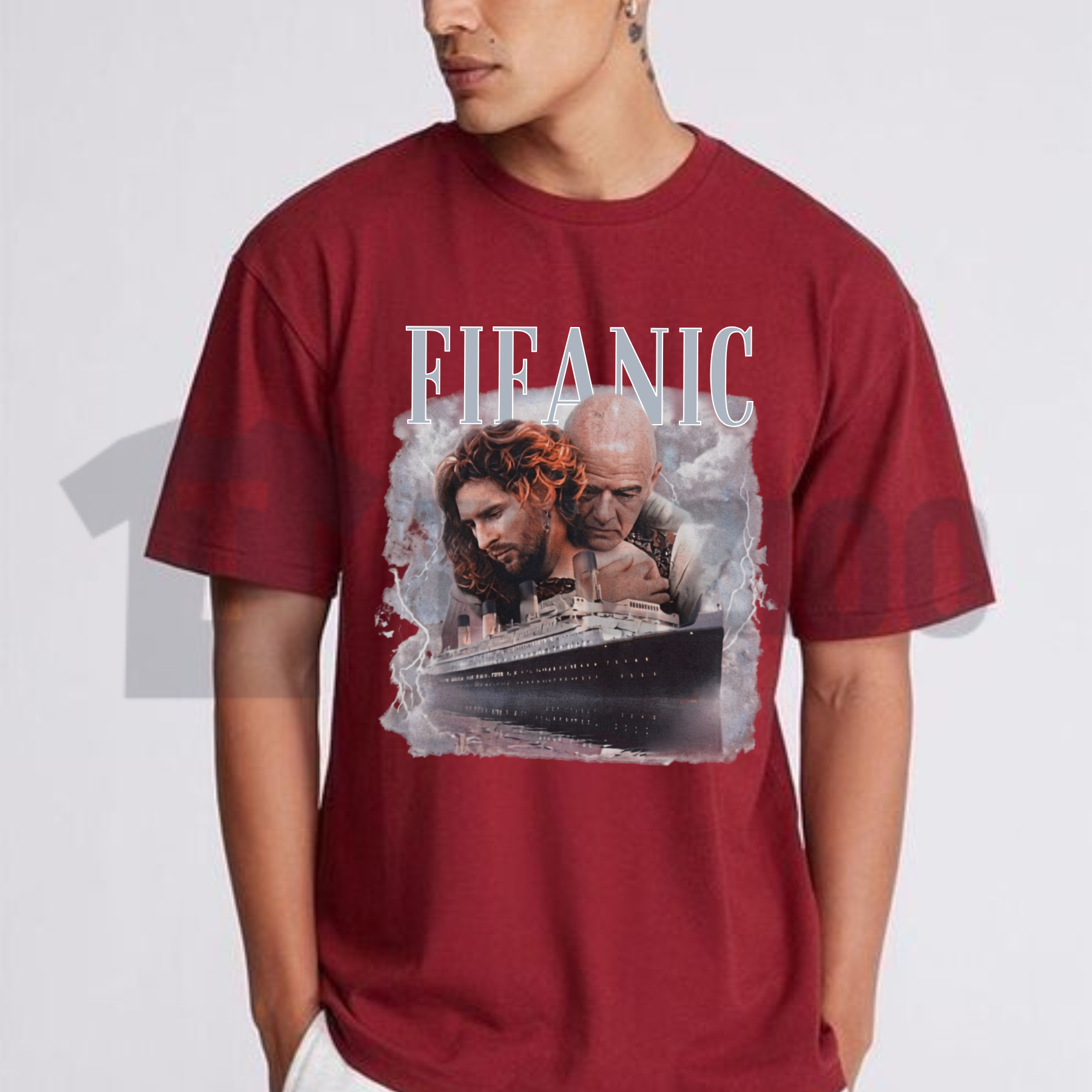Front view of Son Of Fifanic Funny Shirt in a clean urban gaming style - teezioo