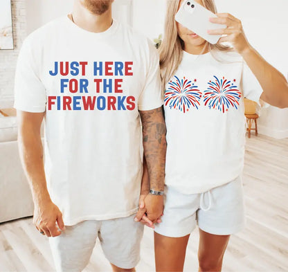 Funny Matching 4th of July Couples T-Shirt - Teezioo