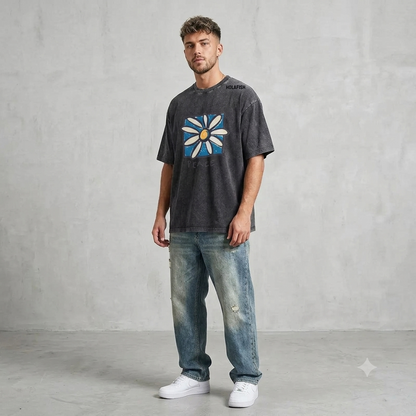 Retro Vintage Peace Sign Washed Graphic T-Shirt