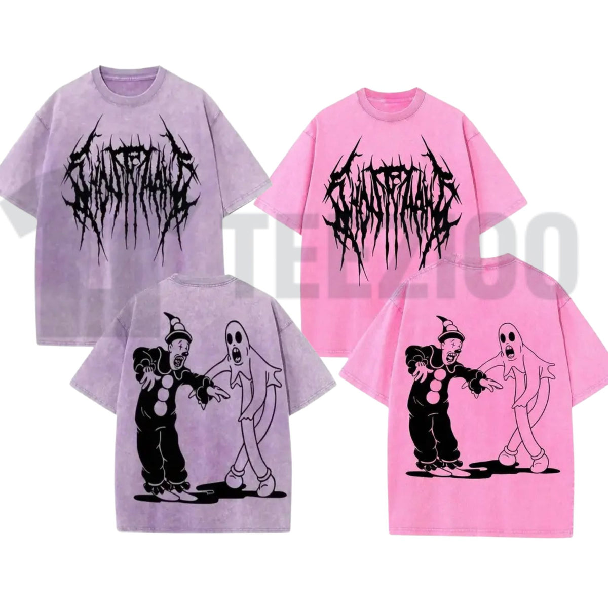 Ghostemane Spooky Halloween Graphic Washed Tee – Dark Vintage Streetwear Shirt - Teezioo