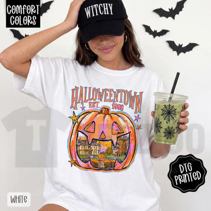 Halloweentown Comfort Colors Shirt – Trendy Autumn Fall Graphic Tee - Teezioo