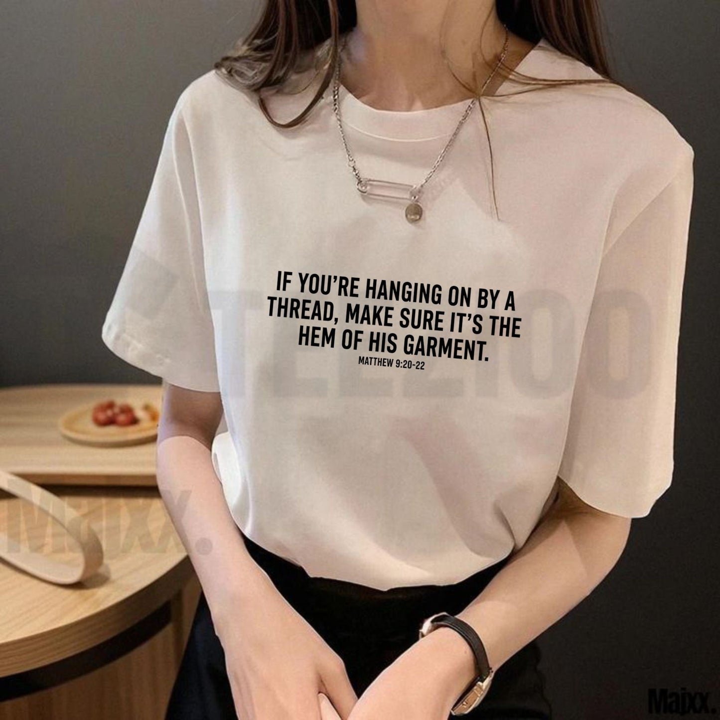 Hem of His Garment T-Shirt – Matthew 9 Scripture Tee - Teezioo