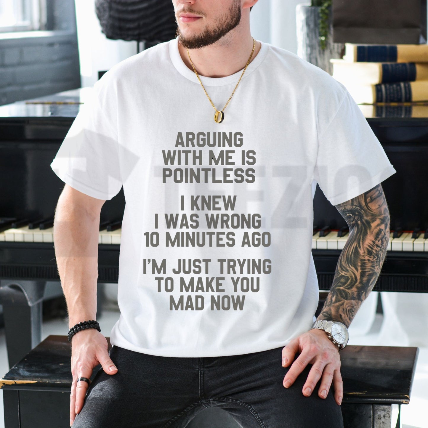 I Knew I Was Wrong 10 Minutes Ago Witty Sarcasm Funny Joke T-Shirt - Teezioo