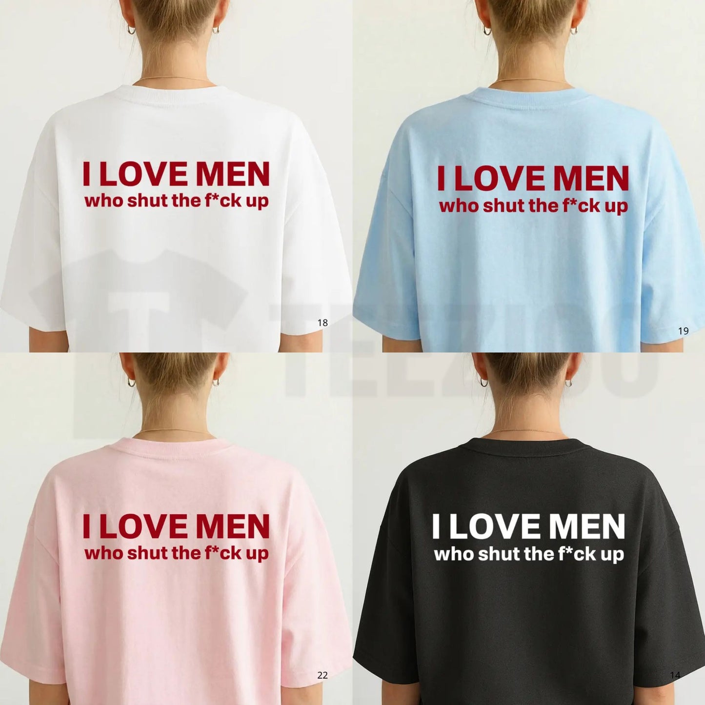 I Love Men Who Stay Quiet T-Shirt – Funny Sarcastic Statement Tee, Edgy Humor Graphic Shirt for Men & Women - Teezioo